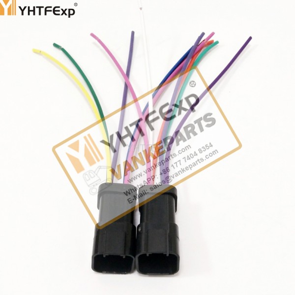 Vankeparts Caterpillar Excavator 312B 320B 330B Motor Male Plug 6 Wires High Quality