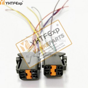 Hitachi Excavator Zx200-1 Throttle Motor Plug 4 Wires High Quality