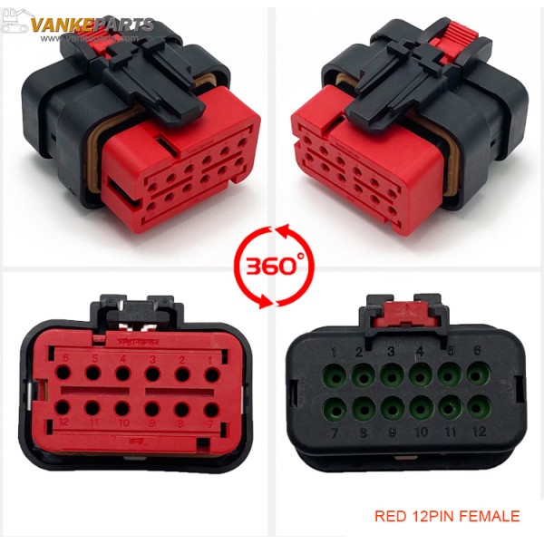 Excavator Injector Harness Waterproof Plug 12 Pin PN:776533 Excavator Injector Harness Waterproof Plug 12 Pin PN:776533