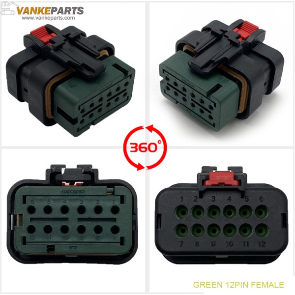 Excavator Injector Harness Waterproof Plug 12 Pin PN:776533 Excavator Injector Harness Waterproof Plug 12 Pin PN:776533