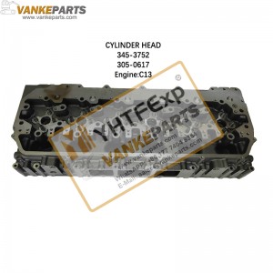 Vankeparts Caterpillar Diesel engine cylinder head For Excavator E345D E349D Wheel loader 966H Engine C11 C13 305-0617 308-6358 345-3752