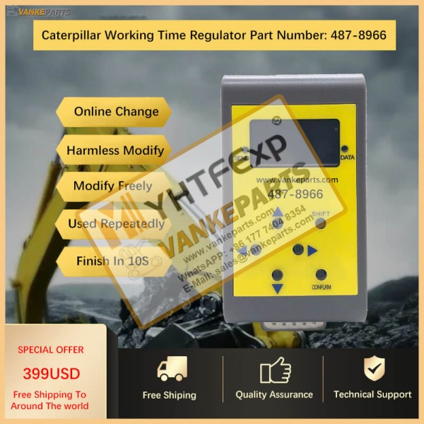 Vankeparts Caterpillar Excavator Bulldozer Loader Working time regulator Compatible for D/E/F/GC/GX Series Machinery Part Number 487-8966 4878966 